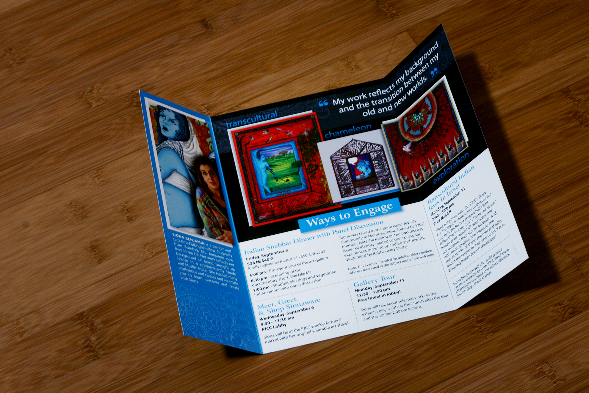 blue like me brochure photo